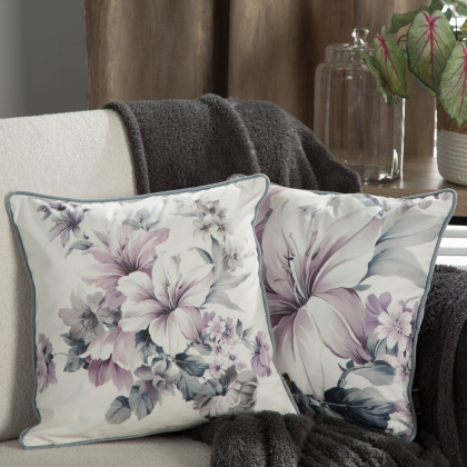 Zamatová obliečka na vankúš VELVET 05 fialková a lemovaním